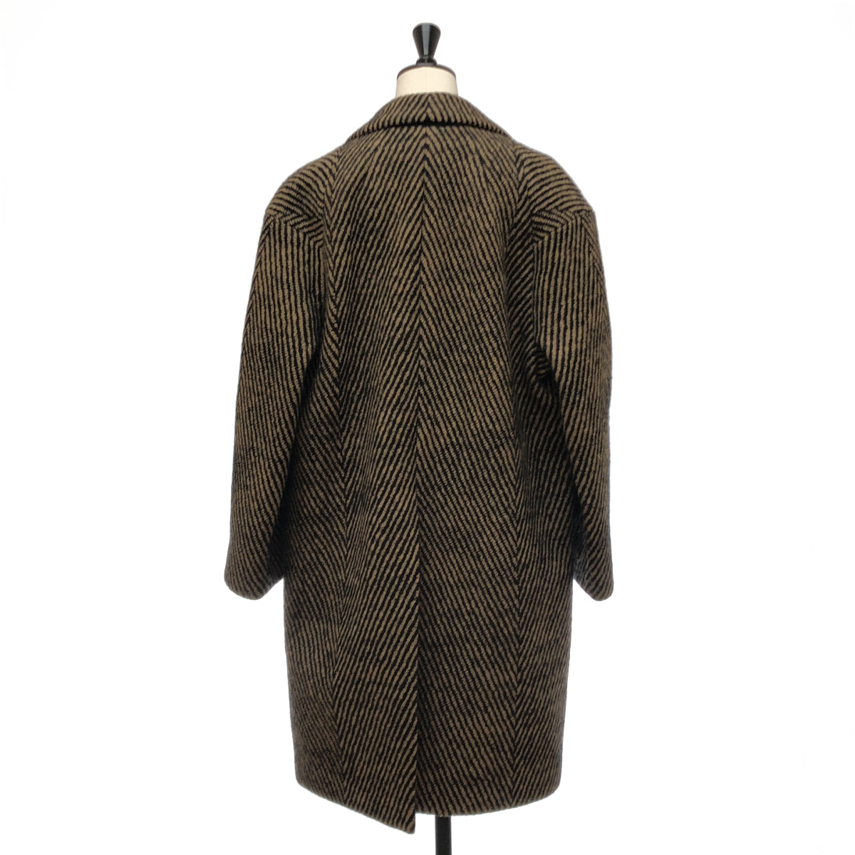 DRIES VAN NOTEN / ドリスヴァンノッテン | 2017AW | ウール ボタンレス シングル オーバーコート / 総裏地 | XS | レディース