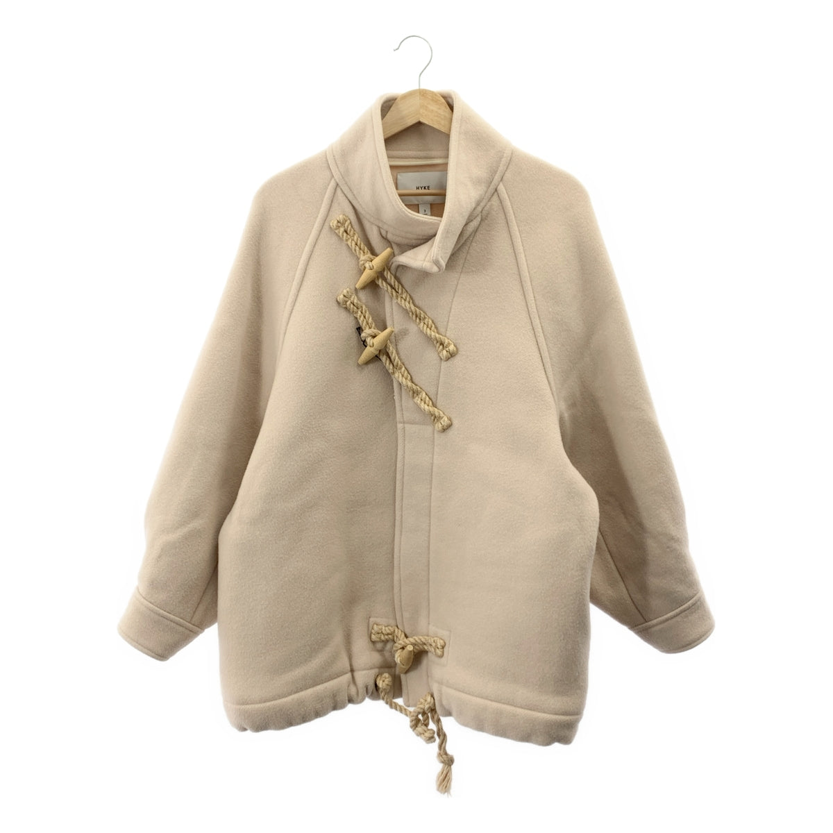 HYKE / ハイク | 2022AW | DOUBLE FACE DUFFEL JACKET / ウール ダブルフェイス ダッフル ジャケット コート | 3 | レディース