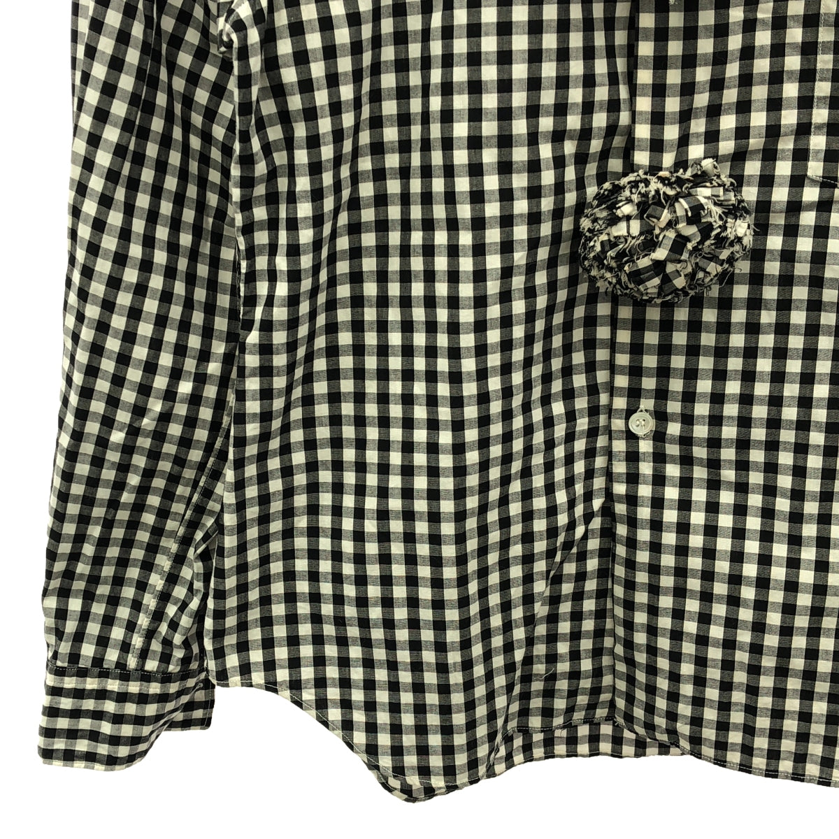 COMME des GARCONS | 2002SS |格紋裝飾常規領襯衫 |黑/白 |女性的