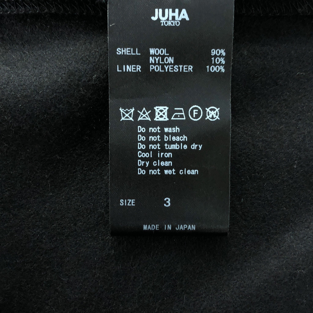 JUHA / ユハ | 2023AW | FLYFRONT RAGLAN SHIRT JACKET ラグラン シャツジャケット | 3 | ブラック | メンズ