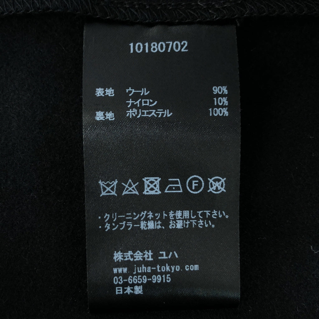 JUHA / ユハ | 2023AW | FLYFRONT RAGLAN SHIRT JACKET ラグラン シャツジャケット | 3 | ブラック | メンズ