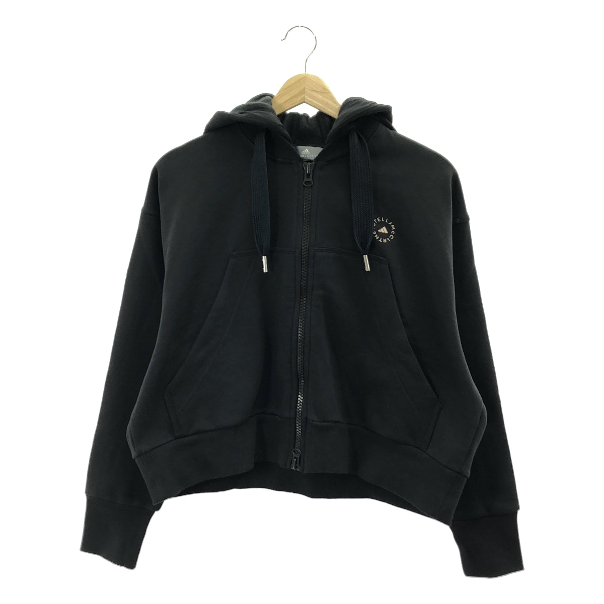 adidas by Stella McCartney / アディダスバイステラマッカートニー | aSMC CROPPED HOODIE / GL4147 ロゴ ジップ スウェット フーディ | XS | レディース