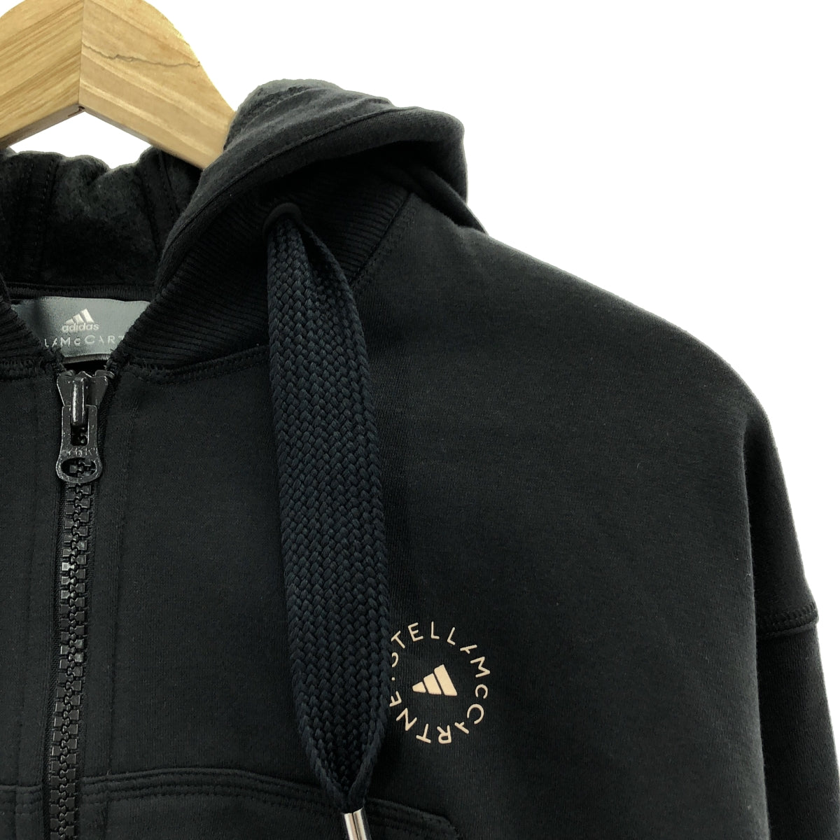 adidas by Stella McCartney / アディダスバイステラマッカートニー | aSMC CROPPED HOODIE / GL4147 ロゴ ジップ スウェット フーディ | XS | レディース