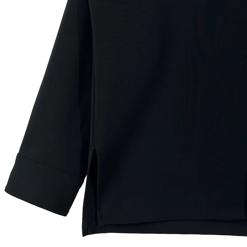 ATTACHMENT / アタッチメント | PE STRETCH DOUBLE CLOTH OPEN COLLAR L/S SHIRT 開襟 シャツ | 1 | メンズ