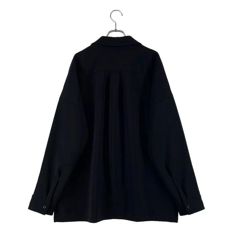 ATTACHMENT / アタッチメント | PE STRETCH DOUBLE CLOTH OPEN COLLAR L/S SHIRT 開襟 シャツ | 1 | メンズ