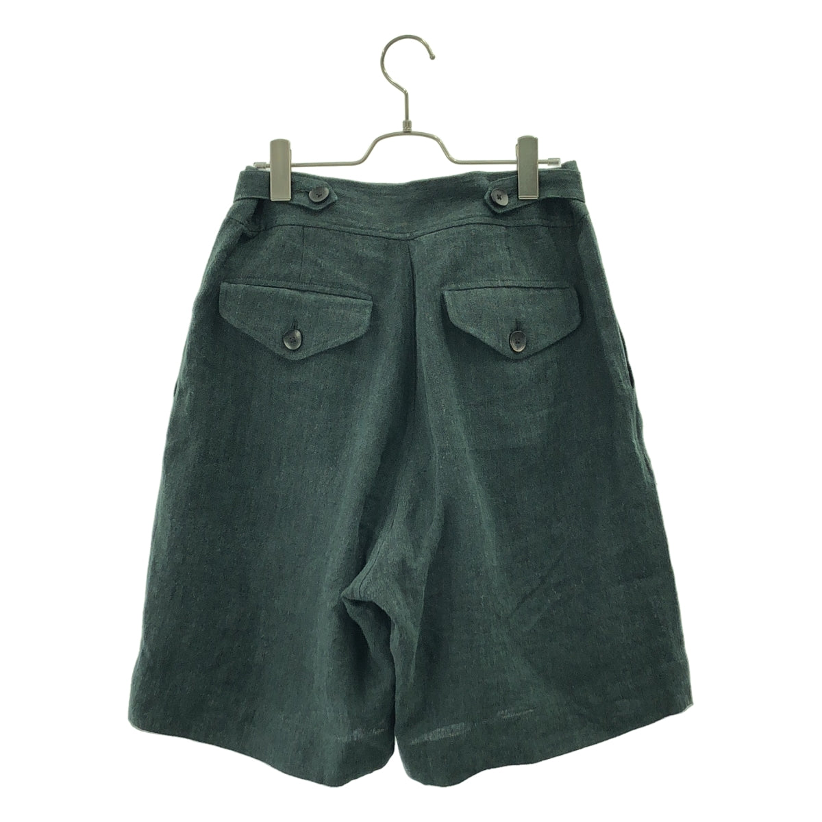 Peng Tai / 펜타이 | Leisure Shorts MOSS / 2 택 더블 어저스터 와이드 반바지 반바지 |