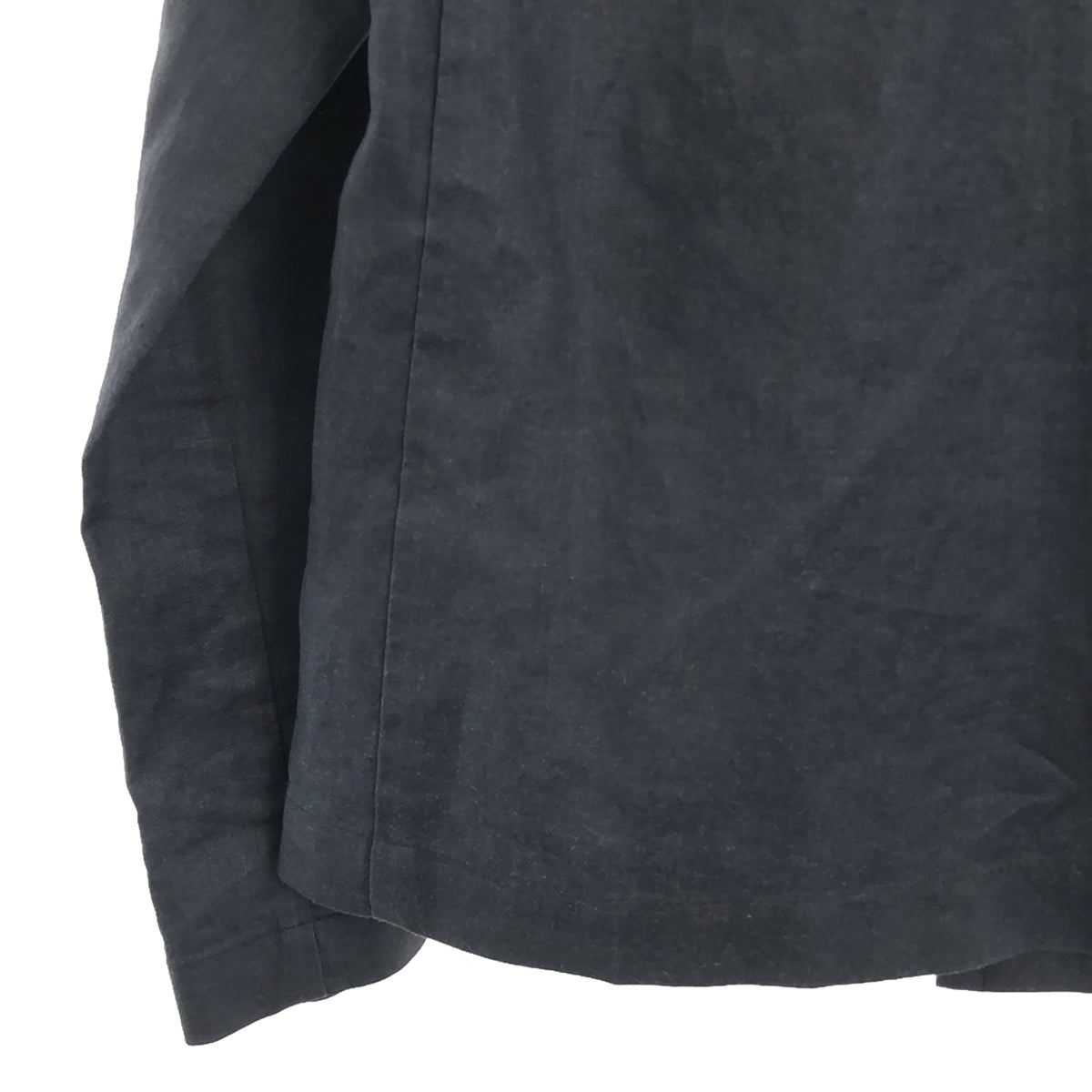 MACKINTOSH / 매킨토시 | 린넨 코팅 금속 버튼 피코트 | 34 | 인디고 | 여성