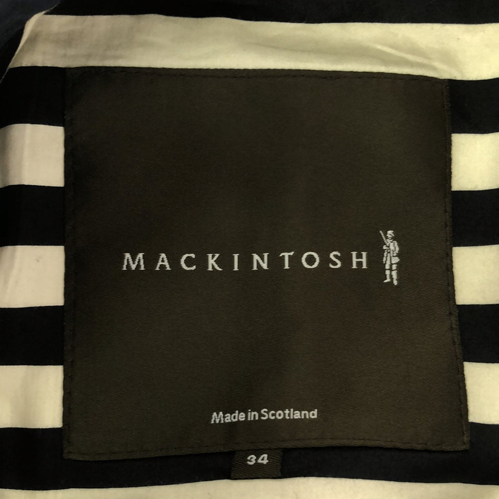 MACKINTOSH / 매킨토시 | 린넨 코팅 금속 버튼 피코트 | 34 | 인디고 | 여성