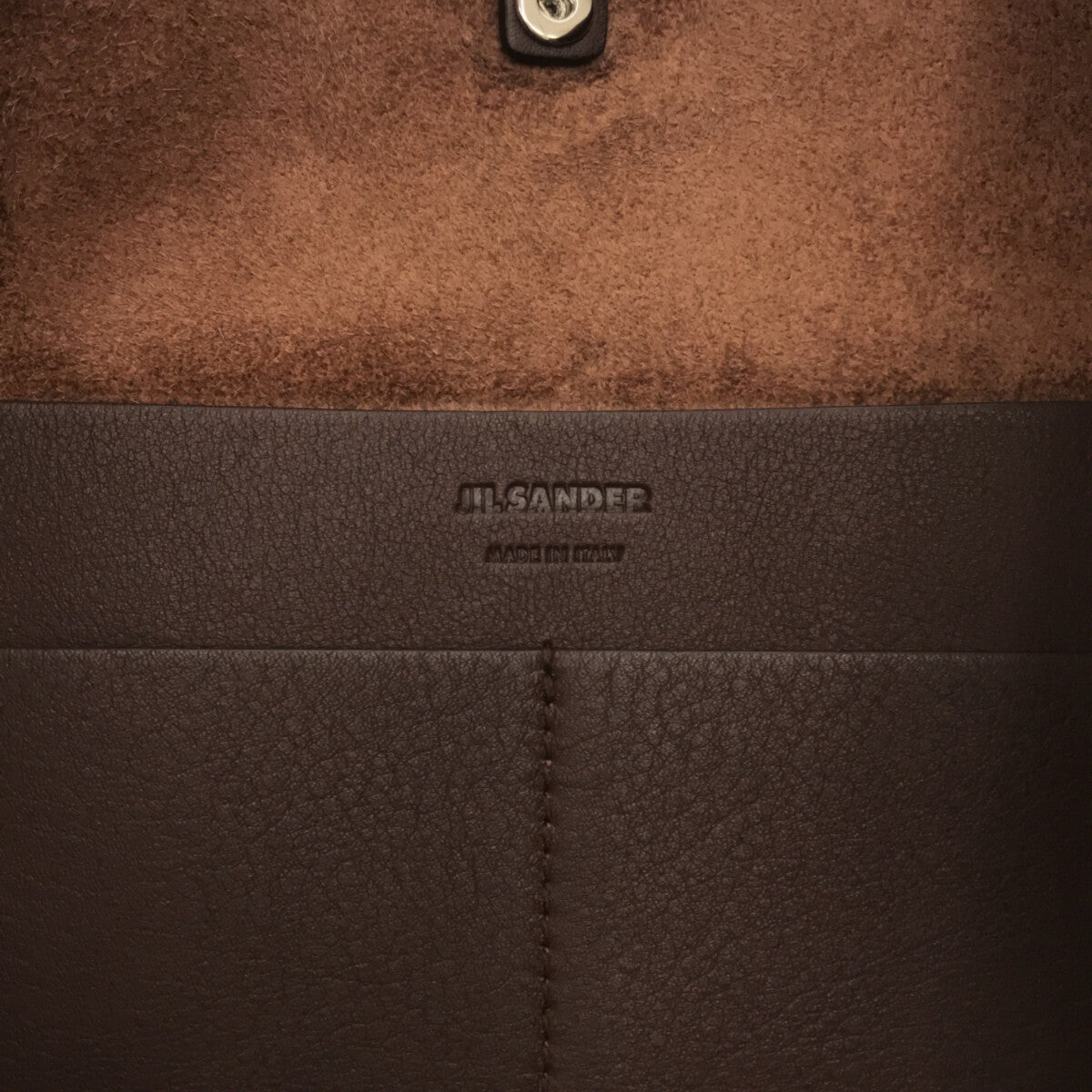 [狀況良好] JIL SANDER | Border 皮革托特包 / Border 全皮方形單肩包 | - |深棕色/藍色 |女性的