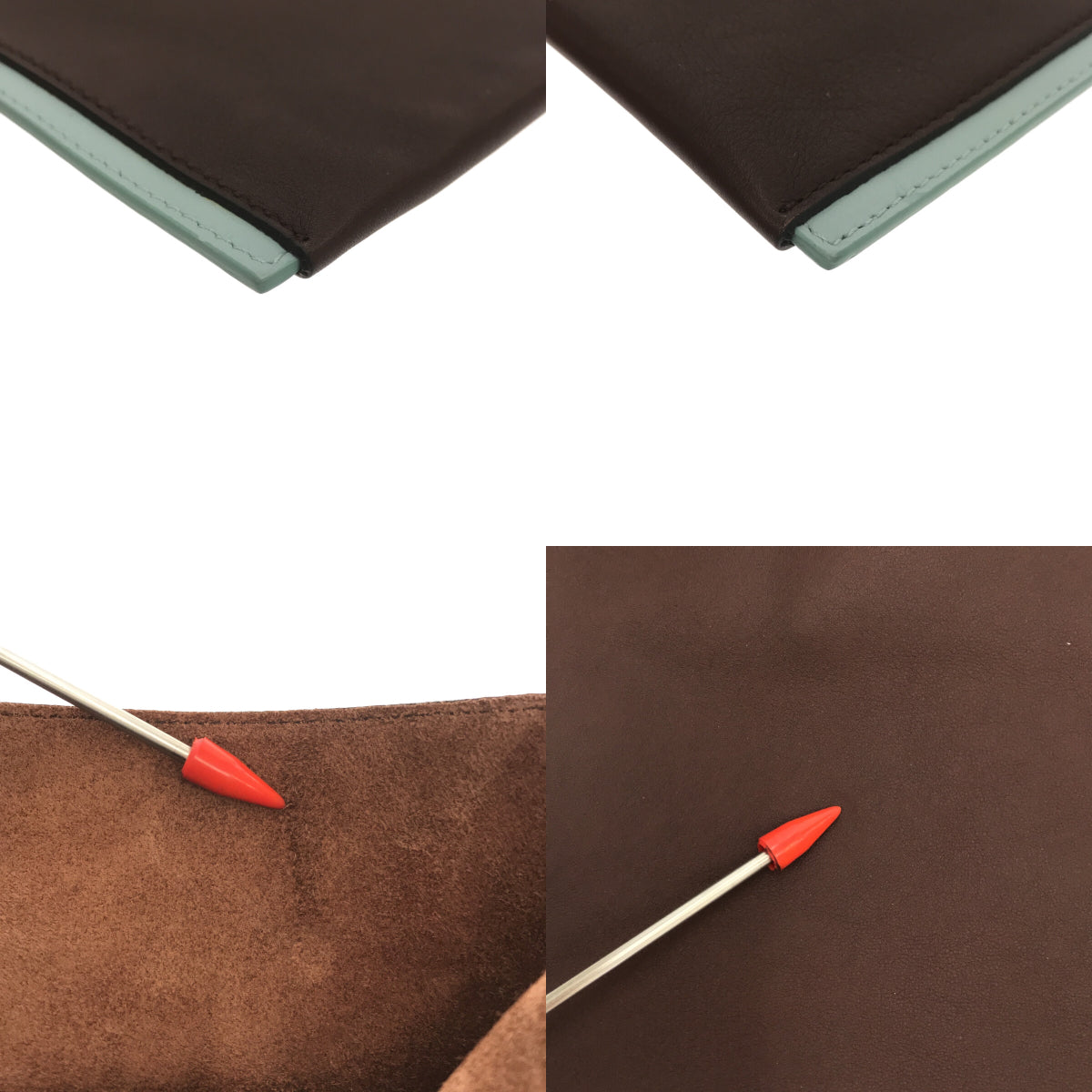 [狀況良好] JIL SANDER | Border 皮革托特包 / Border 全皮方形單肩包 | - |深棕色/藍色 |女性的