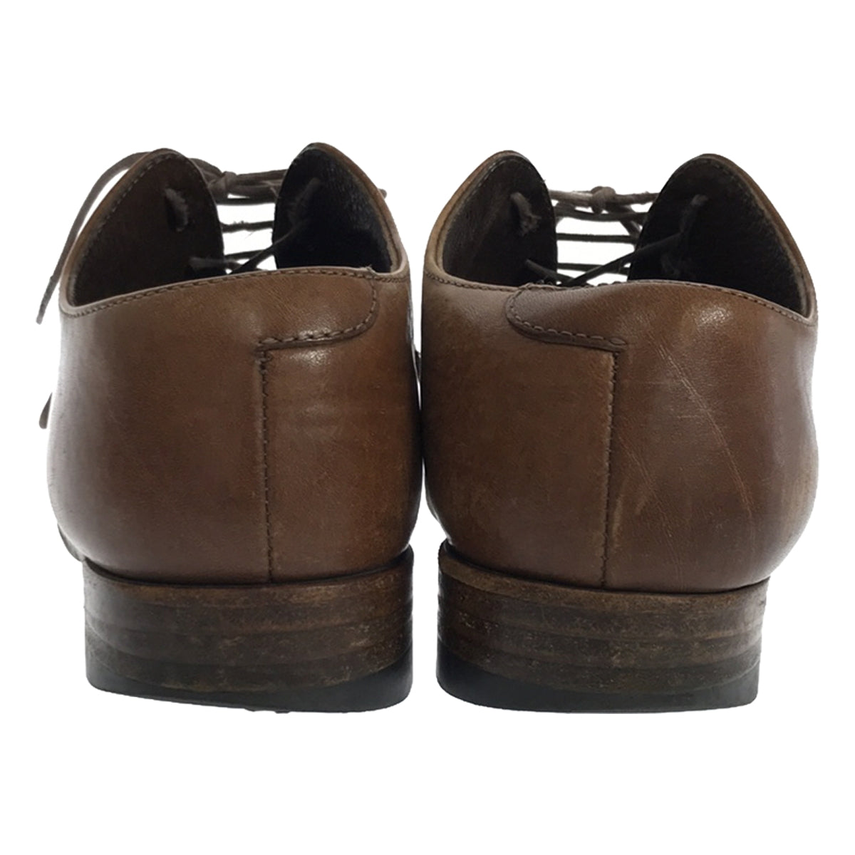 mina perhonen / ミナペルホネン | レースアップ プレーントゥ レザー シューズ | 23.5 | ブラウン | レディース