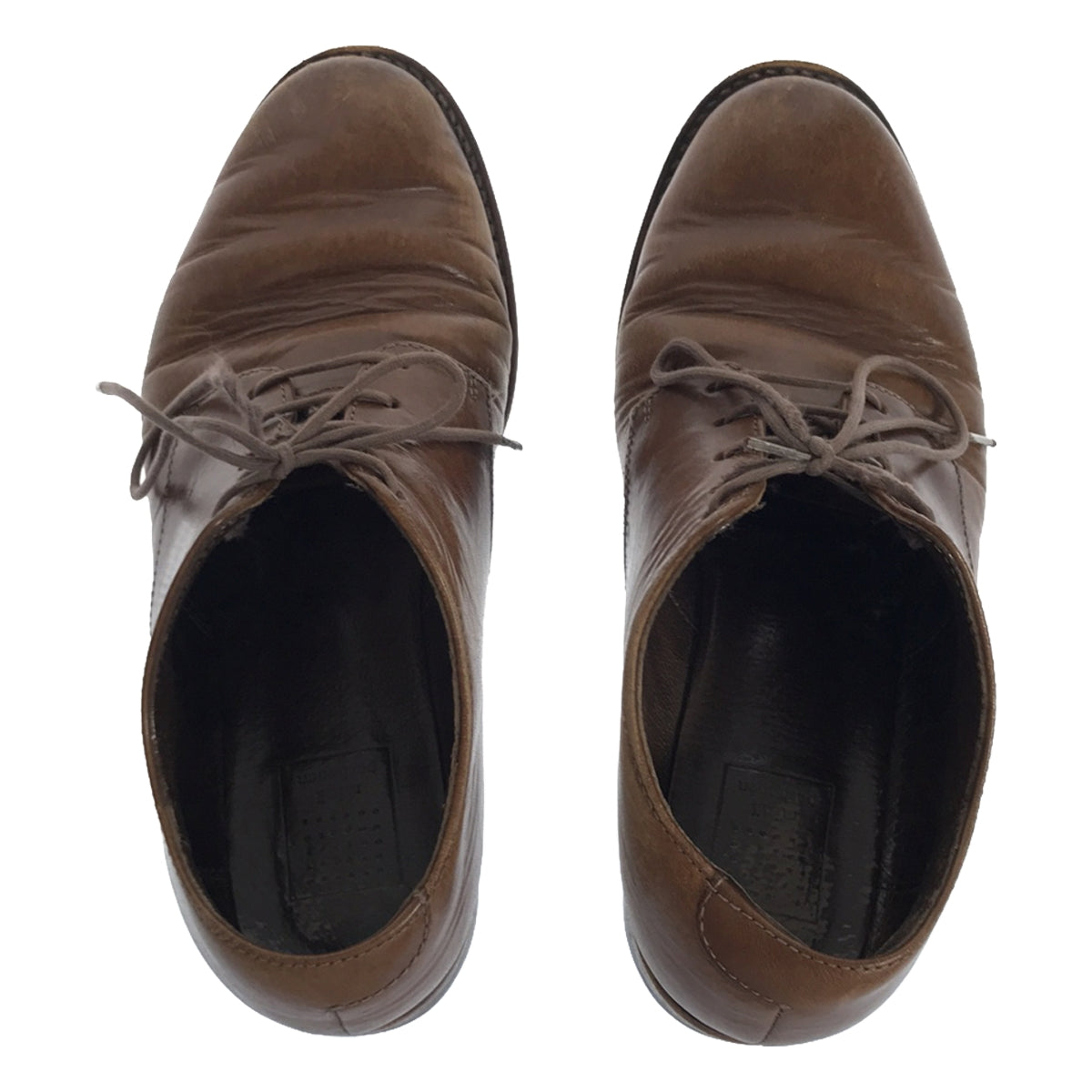 mina perhonen / ミナペルホネン | レースアップ プレーントゥ レザー シューズ | 23.5 | ブラウン | レディース