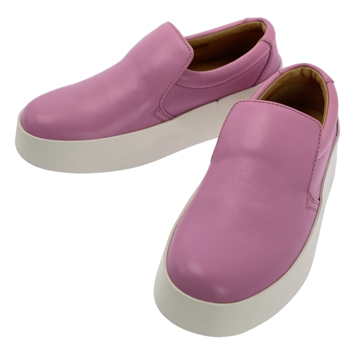 【新品】  JW Anderson / ジェイダブルアンダーソン | 2024SS | LEATHER SLIP ON SNEAKERS レザー スリッポン 厚底 スニーカー | 38 | ピンク | レディース