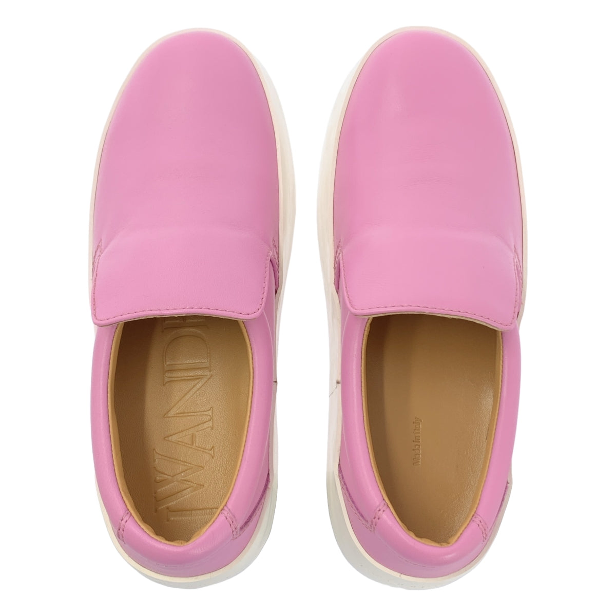 【新品】  JW Anderson / ジェイダブルアンダーソン | 2024SS | LEATHER SLIP ON SNEAKERS レザー スリッポン 厚底 スニーカー | 38 | ピンク | レディース