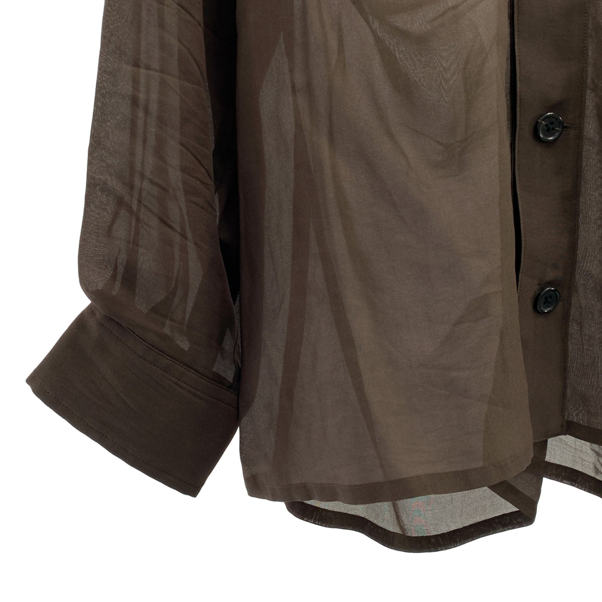 【成色極佳】INSCRIRE | 2025春夏 | 透明緞面軍裝外套，男女通用 | 2碼 | 棕色 | 女款