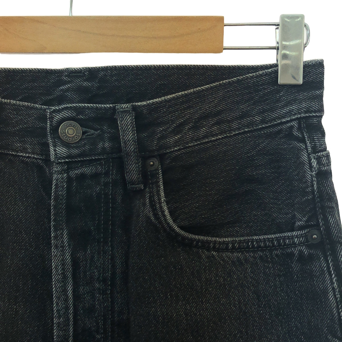 Acne Studios / 여드름 스튜디오 | 루즈 와이드 데님 팬츠 | 26 | 블랙 | 여성