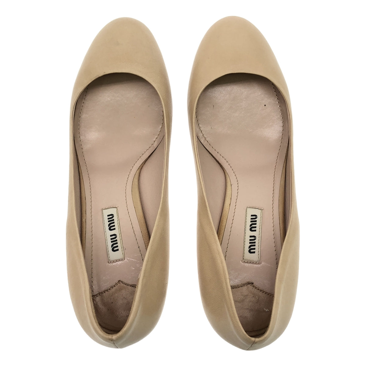 miu miu / ミュウミュウ | smooth leather pamps パンプス | 38 1/2 | ベージュ | レディース