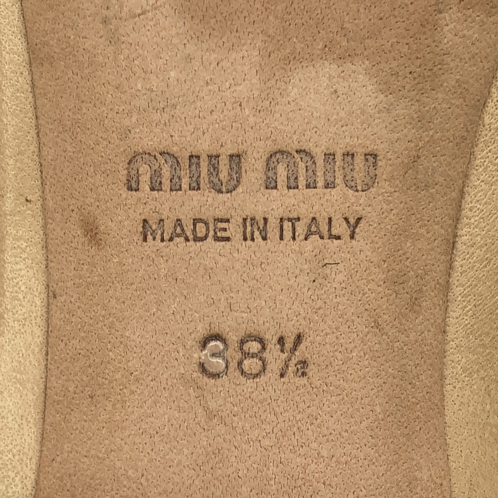 miu miu / ミュウミュウ | smooth leather pamps パンプス | 38 1/2 | ベージュ | レディース
