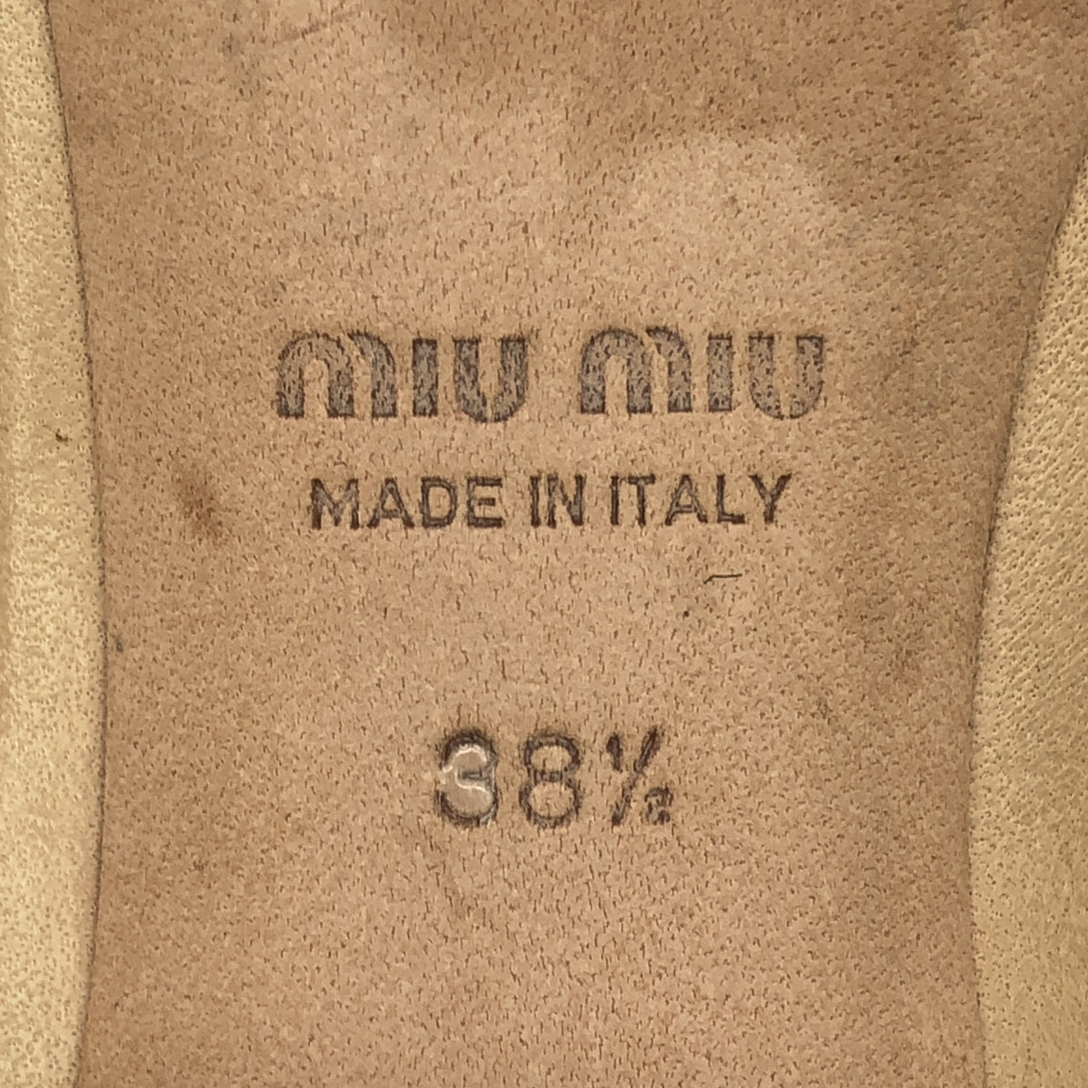 miu miu / Miu Miu | 光滑皮革拖鞋 | 38 1/2 | 米色 | 女款