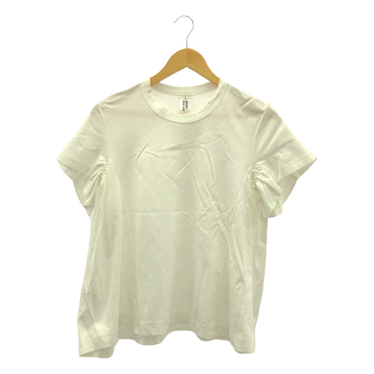 noir kei ninomiya | Comme des Garcons Side Gathered Crew Neck T-Shirt | S | White | Women's