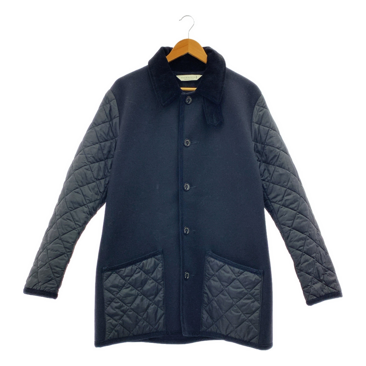 MACKINTOSH / 매킨토시 | EDIT. / 에디트 DSMG별주 울 퀼팅 전환 스텐칼라 코트 | M |