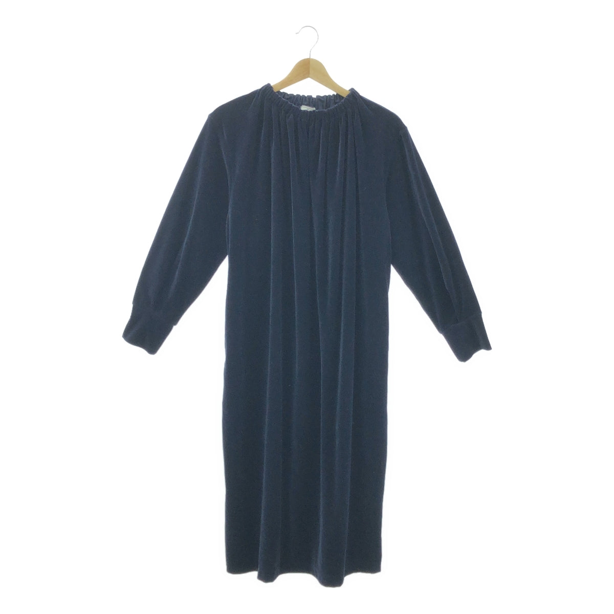 【미품】 CLASKA Gallery &amp; Shop DO / 쿠라스카 갤러리 &amp; 숍 도 | 벨루어 포켓 첨부 원피스 | 38 | 다크 네이비 | 여성