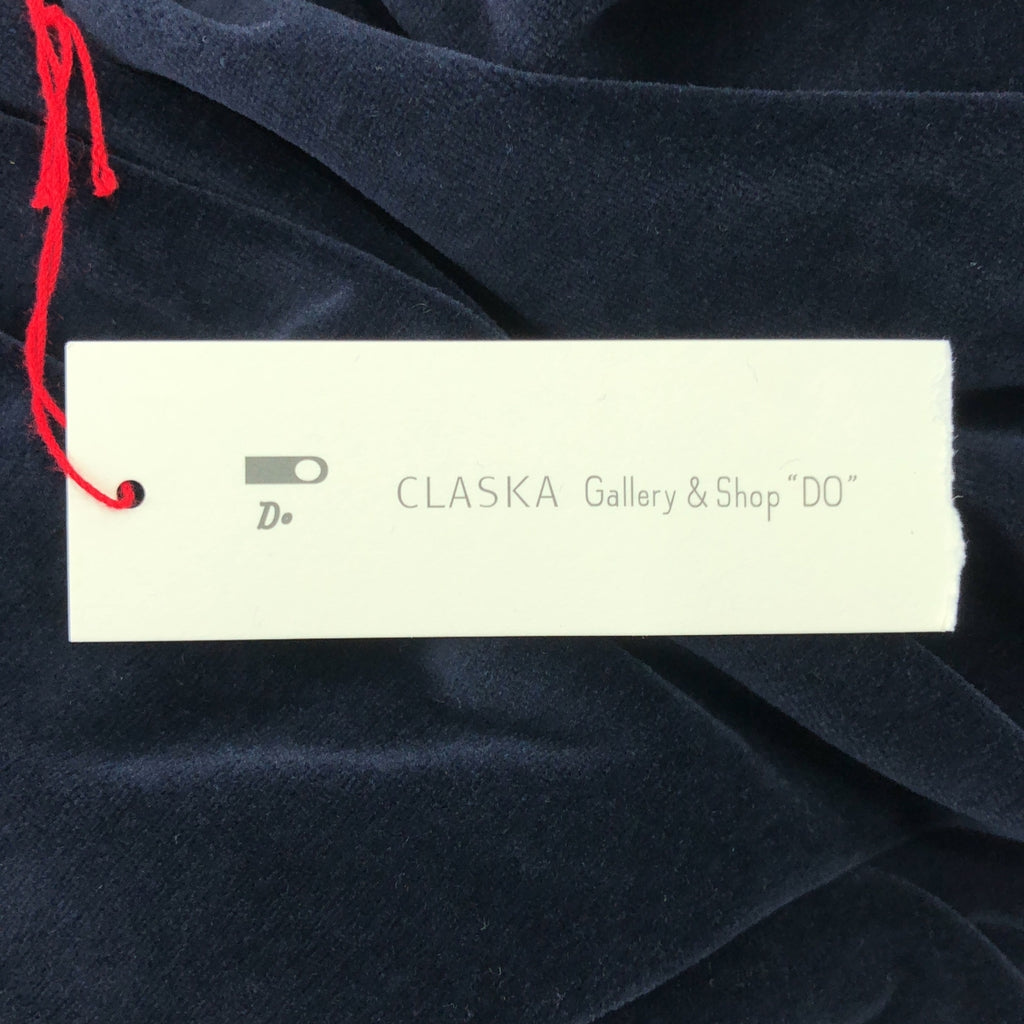 【美品】  CLASKA Gallery＆Shop DO / クラスカ ギャラリー＆ショップ ドー  |  ベロア ポケット付き ワンピース | 38 | ダークネイビー | レディース