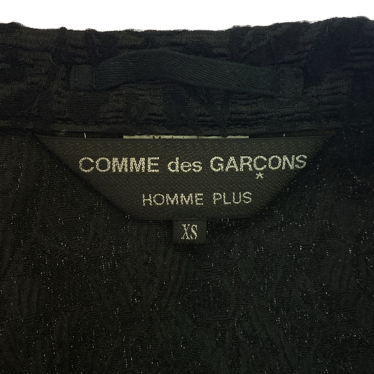 COMME des GARCONS HOMME PLUS | 2011秋冬 |提花牛仔訂製夾克| XS |靛藍/黑色|男士