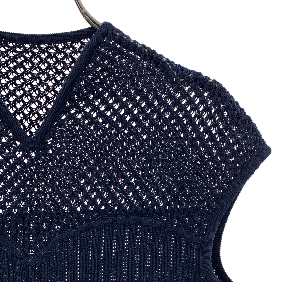 Mame Kurogouchi / マメクロゴウチ | 2024SS | Cotton Lace Sleeveless Knitted Top レース ニット | 2 | レディース