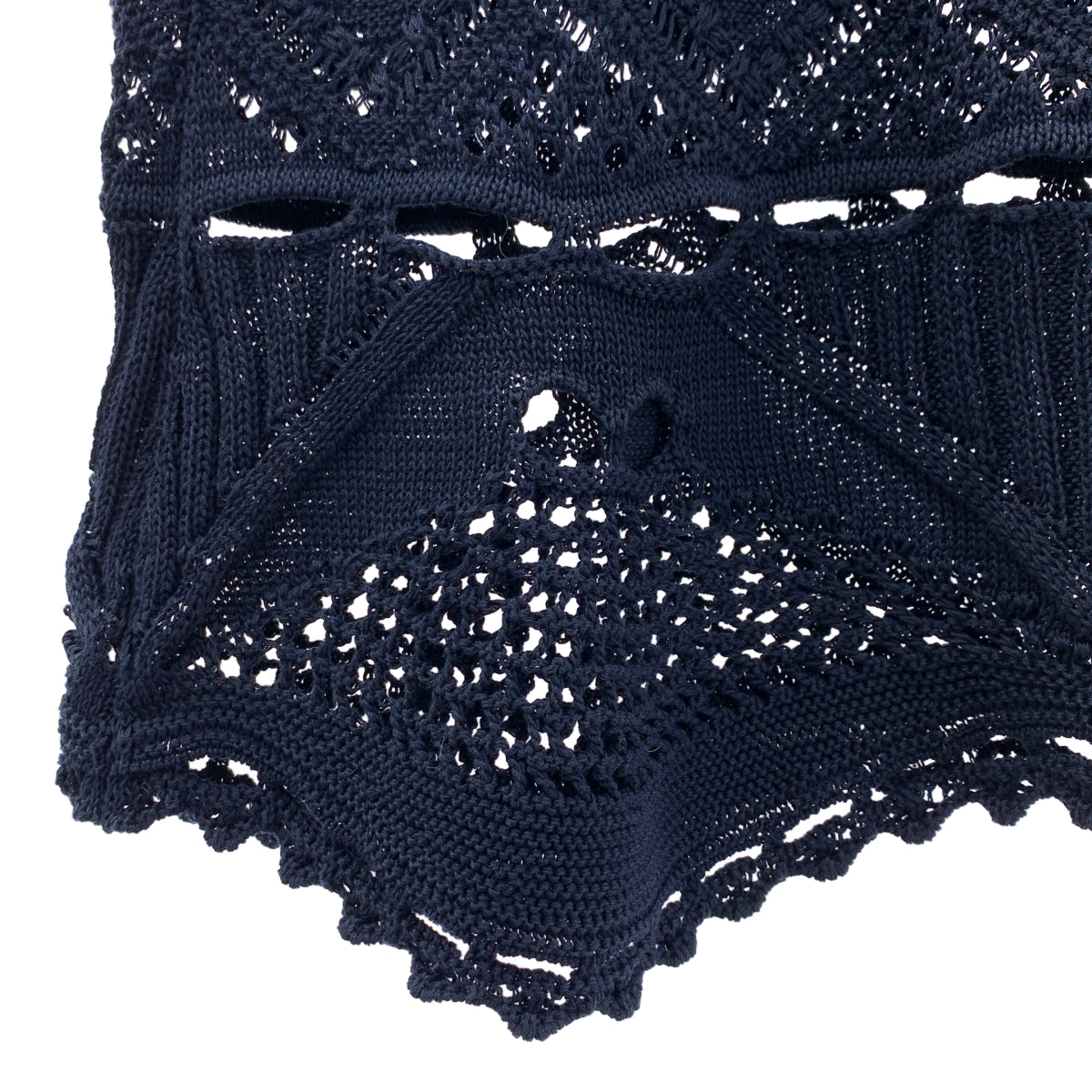 Mame Kurogouchi / マメクロゴウチ | 2024SS | Cotton Lace Sleeveless Knitted Top レース ニット | 2 | レディース