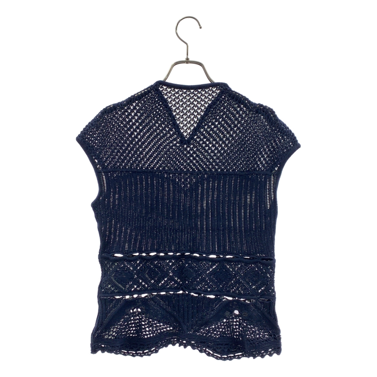 Mame Kurogouchi / マメクロゴウチ | 2024SS | Cotton Lace Sleeveless Knitted Top レース ニット | 2 | レディース