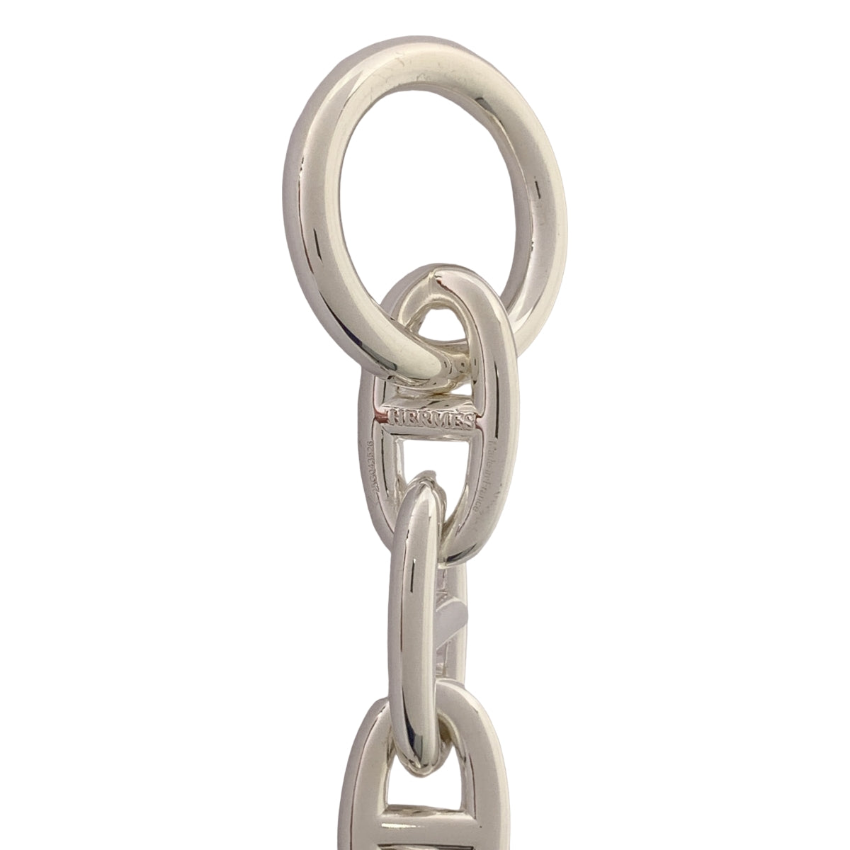 [新品] 愛馬仕 | Chaine d'Ancre GM SV925 手鍊，15 節 | 銀色 | 男士