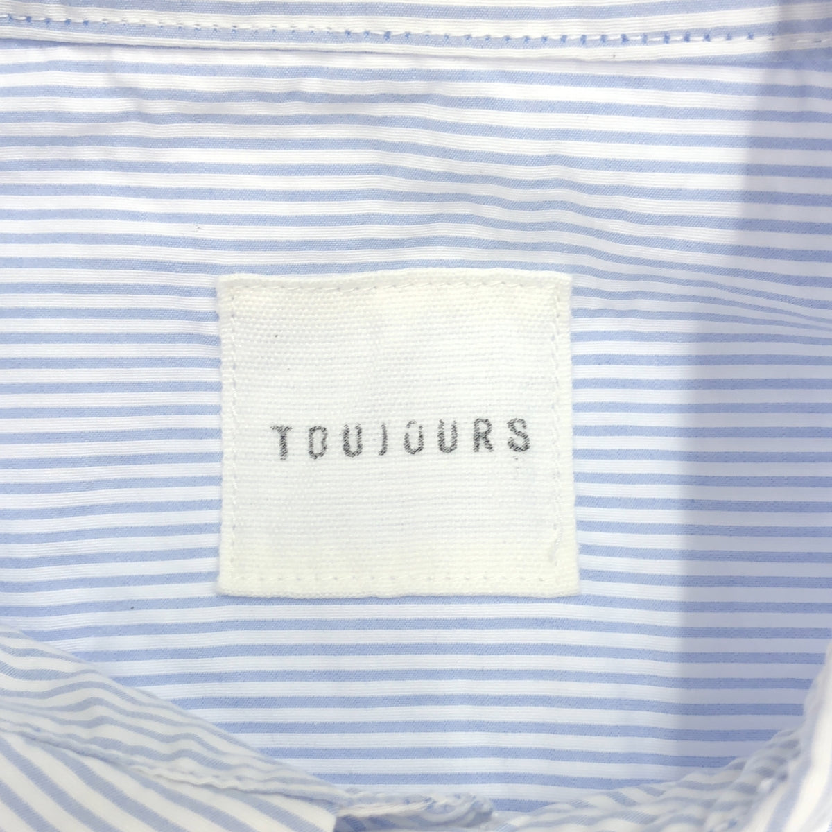 TOUJOURS / トゥジュー | コットン 切替 ストライプ オーバーサイズ