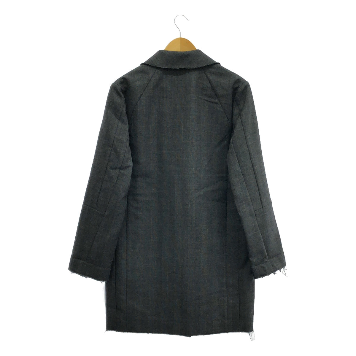 MARNI / Marni | Glen check cut-off long coat | 42 | Charcoal gray | Women's