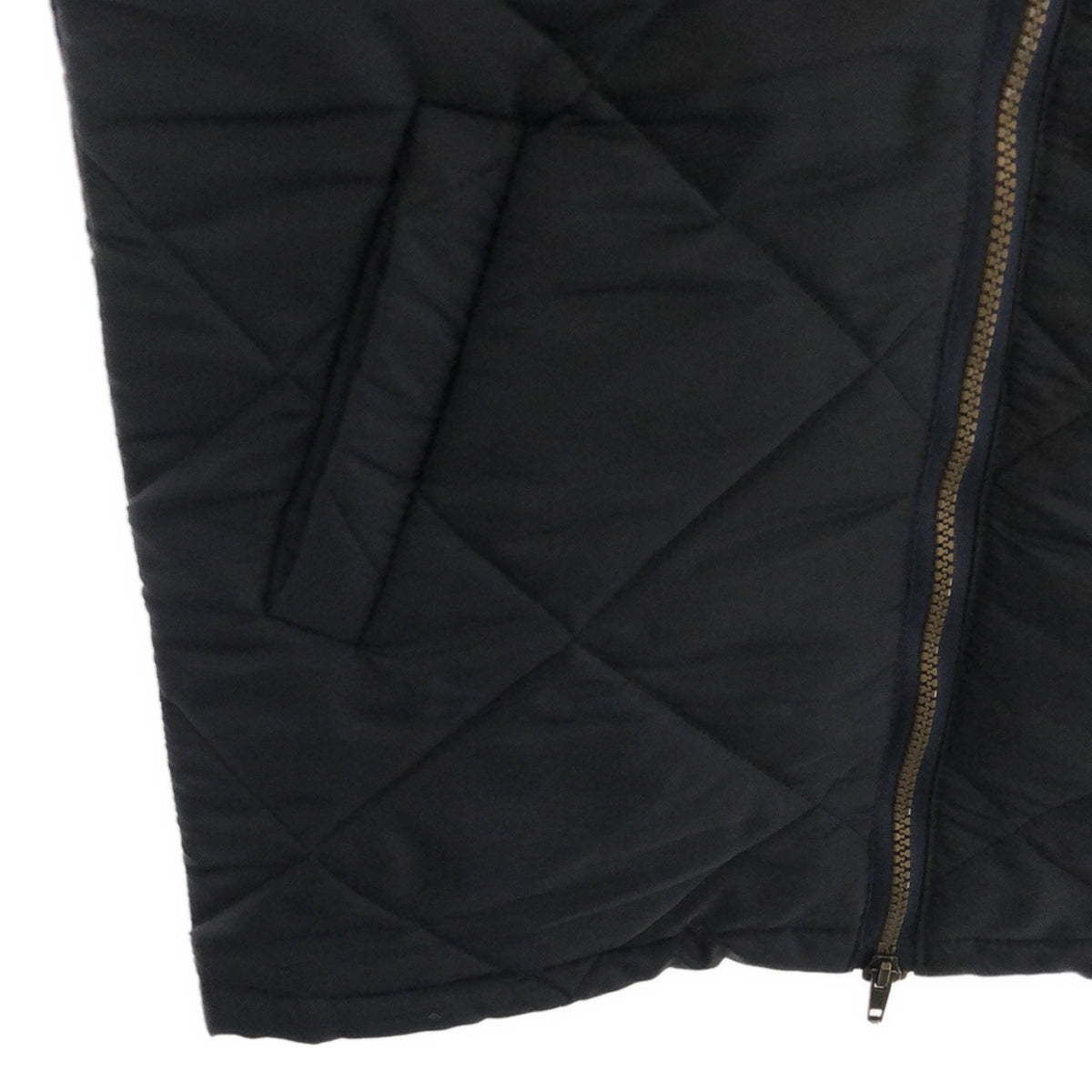 [Good Condition] BEAVER OF BOLTON | Quilted vest with no collar | Size 34 | Navy | Men's