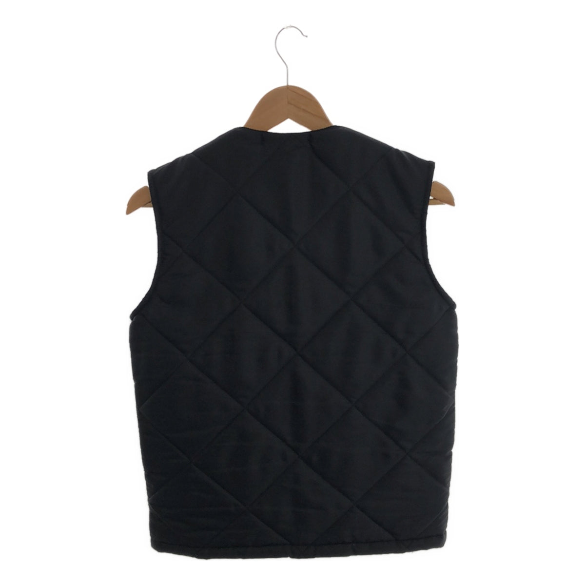 [Good Condition] BEAVER OF BOLTON | Quilted vest with no collar | Size 34 | Navy | Men's