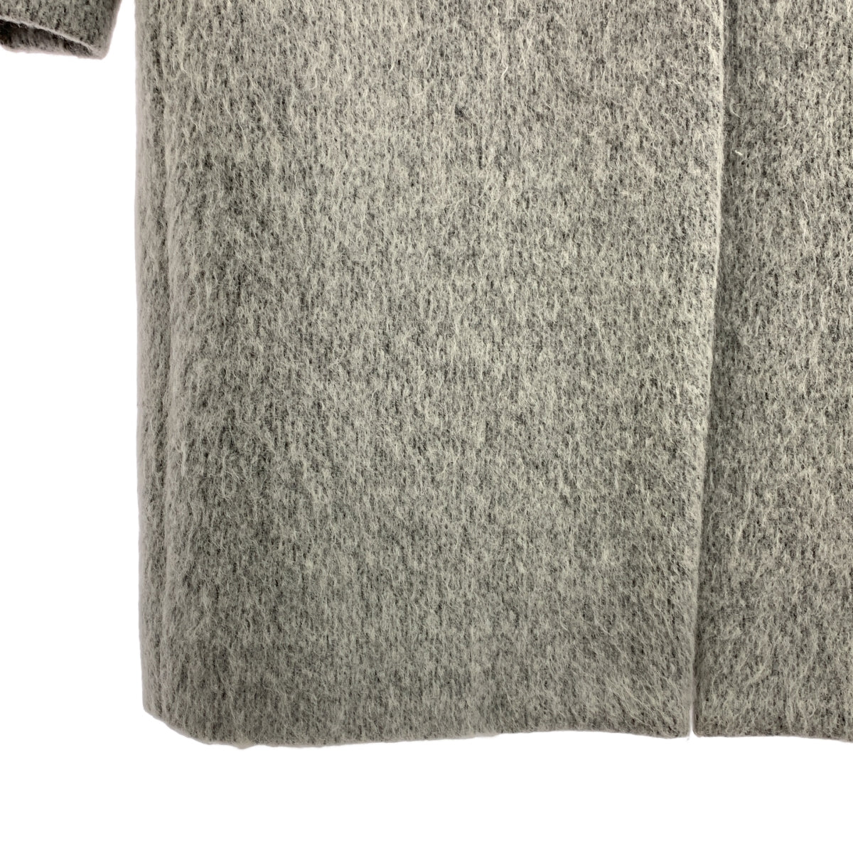 UNITED ARROWS | 羊駝毛與馬海毛混紡蓬鬆無領大衣 | 尺寸 40 | 女款