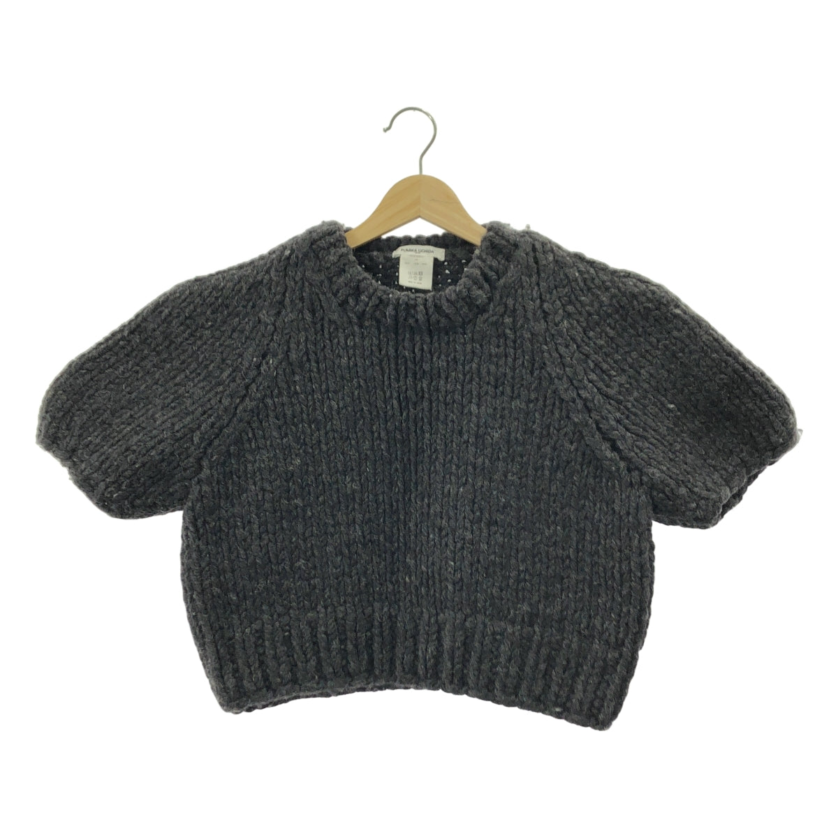 FUMIKA UCHIDA / 후미카우치다 | HAND KNITTED SHORT SLEEVE SWEATER / 울 니트 스웨터 | 36 |