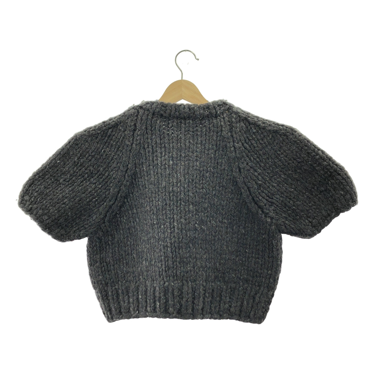 FUMIKA UCHIDA / 후미카우치다 | HAND KNITTED SHORT SLEEVE SWEATER / 울 니트 스웨터 | 36 |