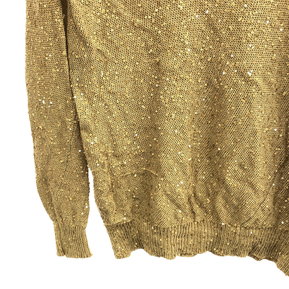 STELLA McCARTNEY | 亮片V領毛衣 | 尺寸 40 | 米色 | 女款