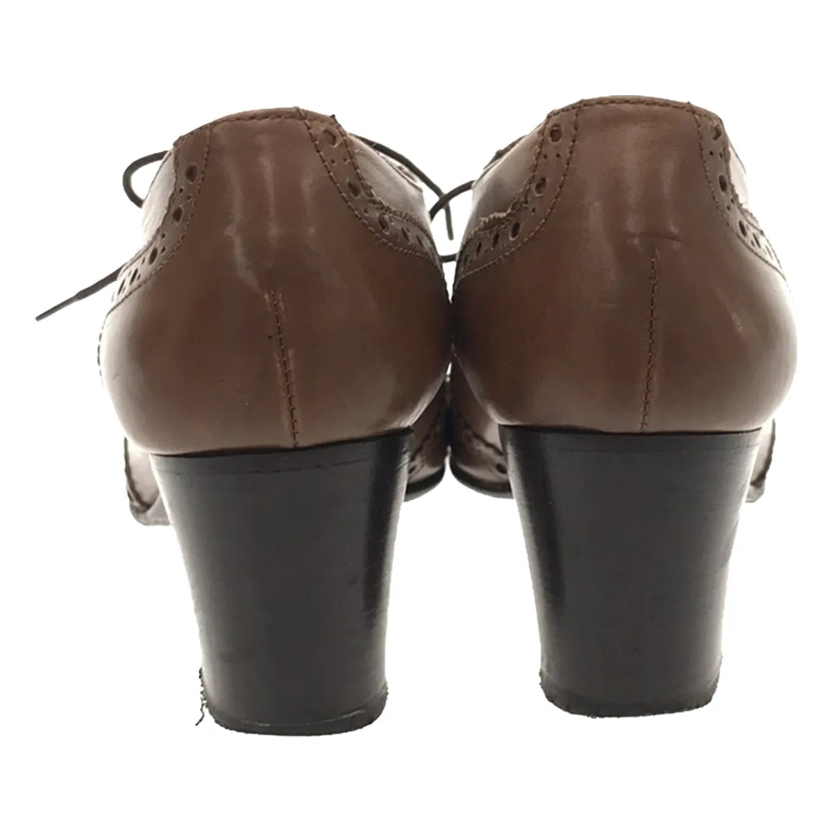 Luca Grossi / ルカグロッシ | ウイングチップ ヒール シューズ | 34 1/2 | ブラウン | レディース