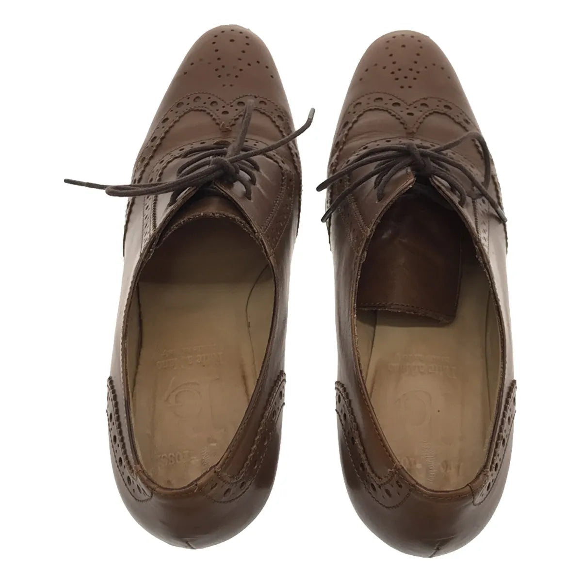 Luca Grossi / ルカグロッシ | ウイングチップ ヒール シューズ | 34 1/2 | ブラウン | レディース