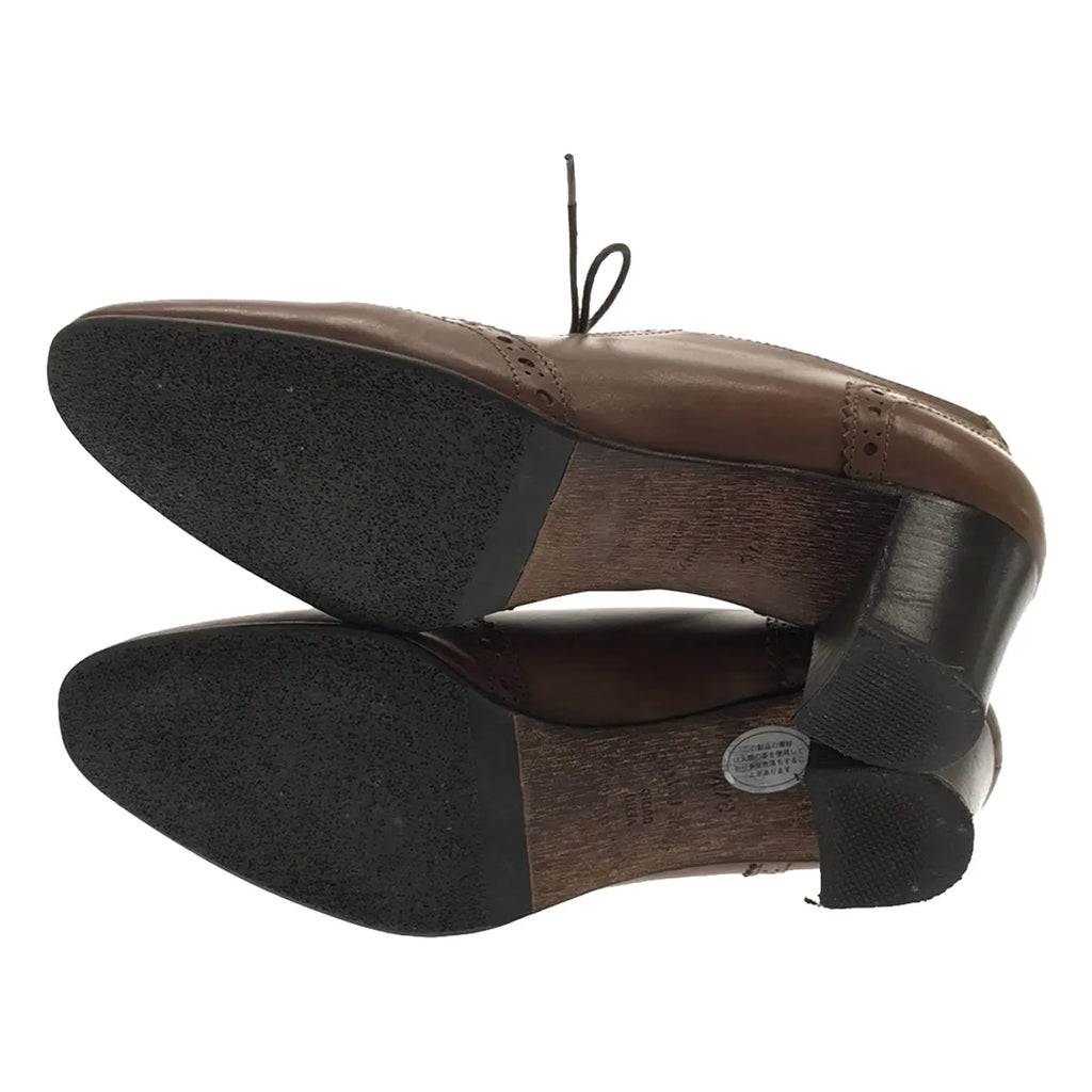 Luca Grossi / ルカグロッシ | ウイングチップ ヒール シューズ | 34 1/2 | ブラウン | レディース