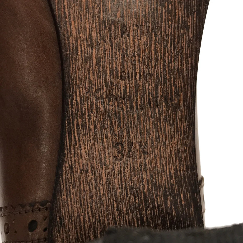 Luca Grossi / ルカグロッシ | ウイングチップ ヒール シューズ | 34 1/2 | ブラウン | レディース