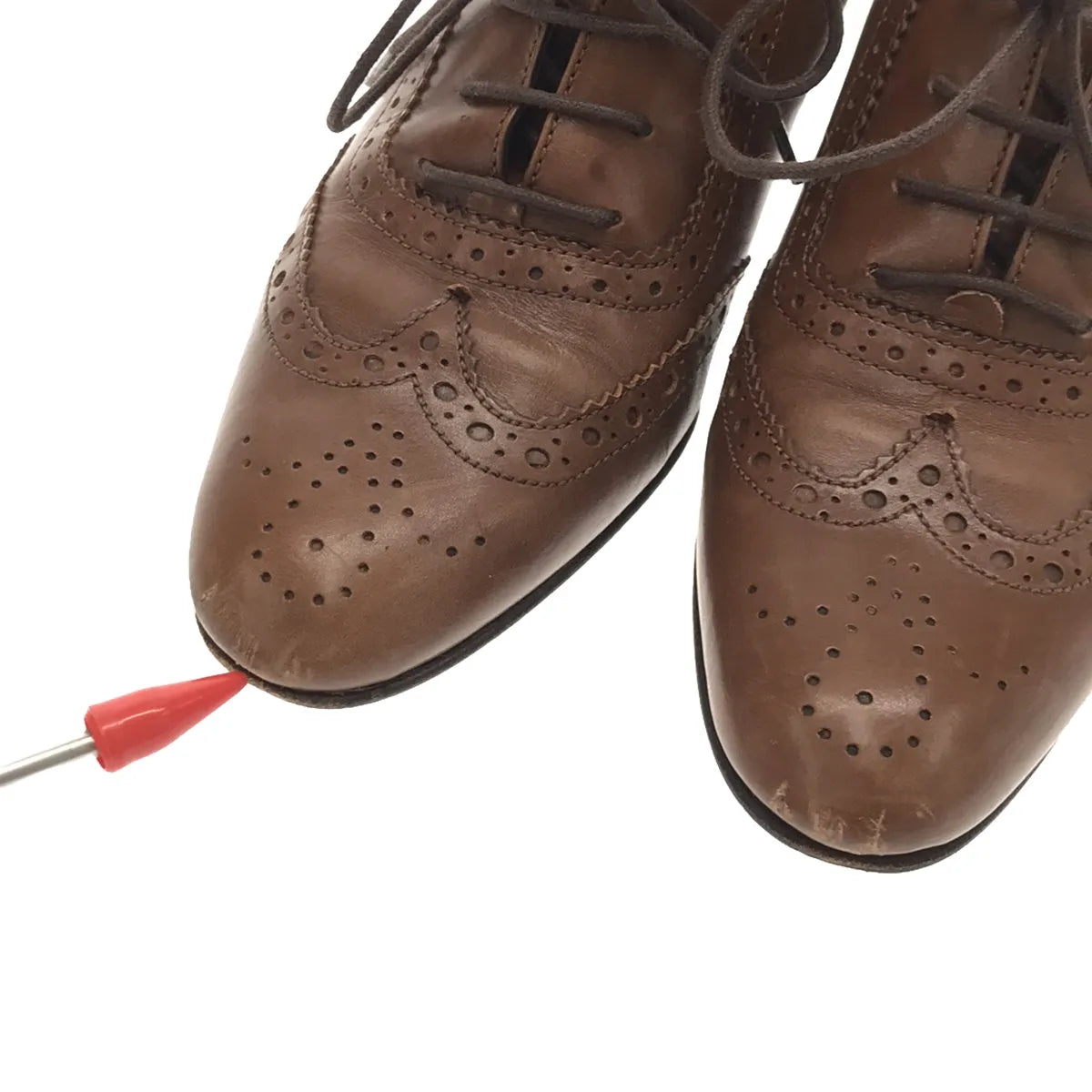 Luca Grossi / ルカグロッシ | ウイングチップ ヒール シューズ | 34 1/2 | ブラウン | レディース