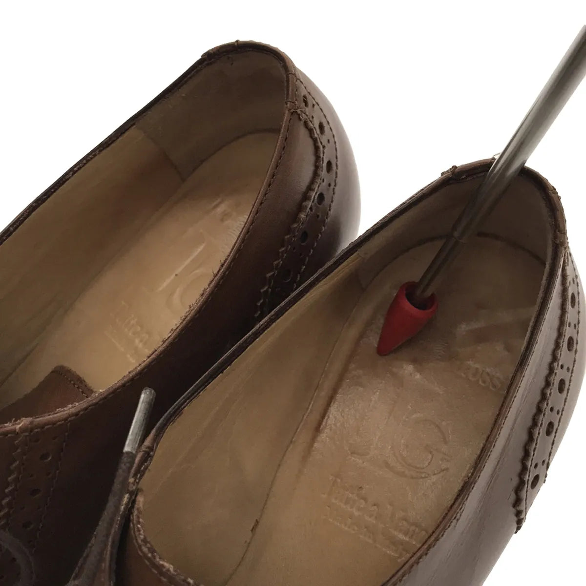 Luca Grossi / ルカグロッシ | ウイングチップ ヒール シューズ | 34 1/2 | ブラウン | レディース