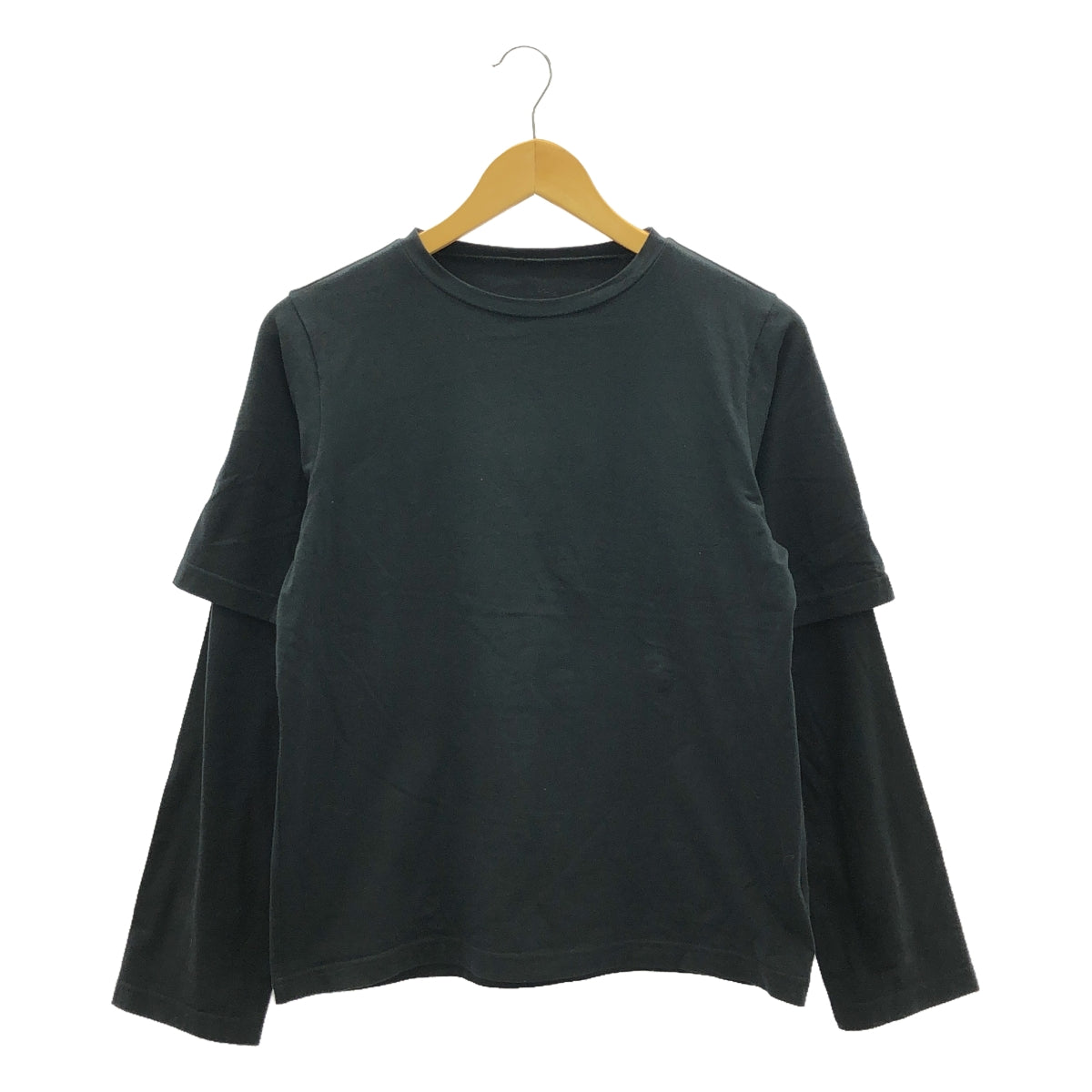 aere | 2024AW | Cotton layered sleeve cut and sewn T-shirt | F | Black | Women's