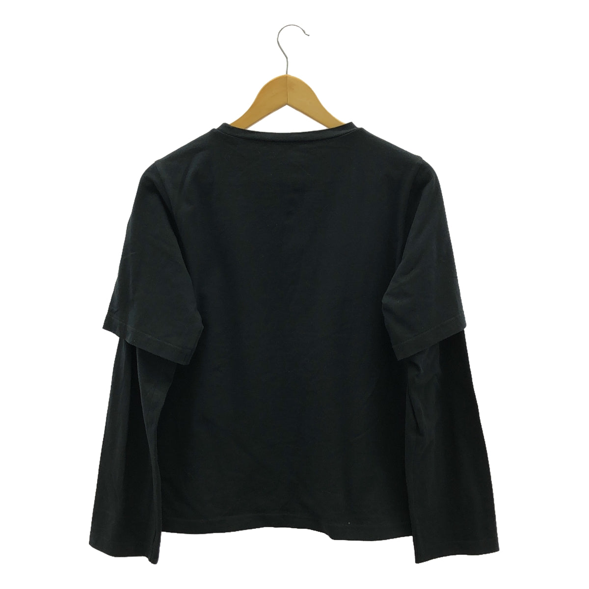 aere | 2024AW | Cotton layered sleeve cut and sewn T-shirt | F | Black | Women's