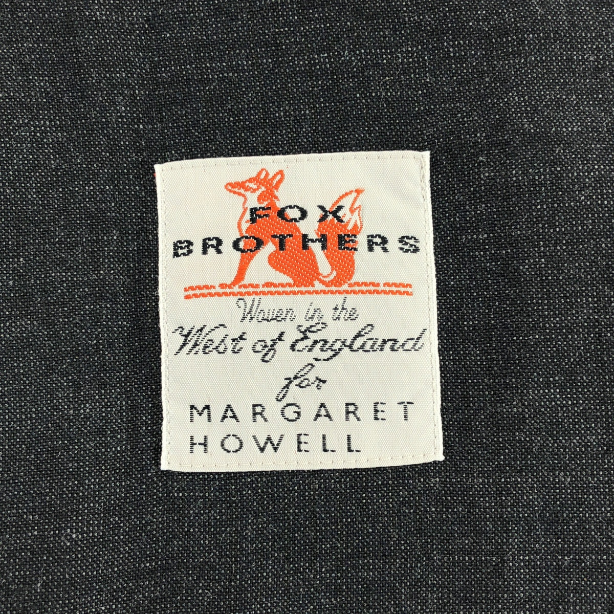MARGARET HOWELL / マーガレットハウエル | FOX BROTHERS / フォックスブラザーズ ウール リネン ワイド パンツ | Ⅱ | チャコール | レディース