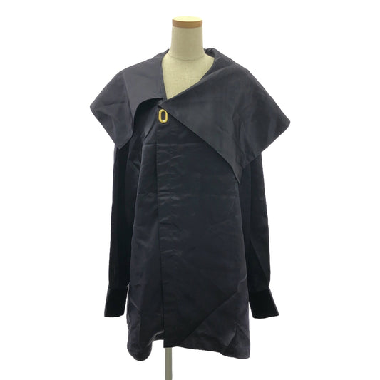 HARUNOBUMURATA / ハルノブムラタ | 2024AW | KIRSTIN - CUPRA SATIN ASYMMETRY COLLAR SHIRT シャツ | 36 | パープル | レディース